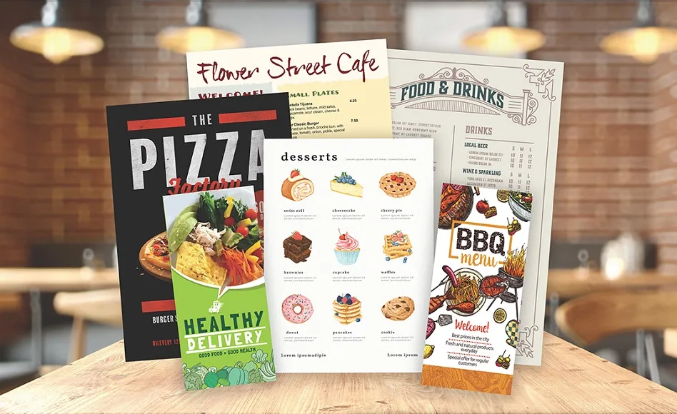 Menu printing Kent